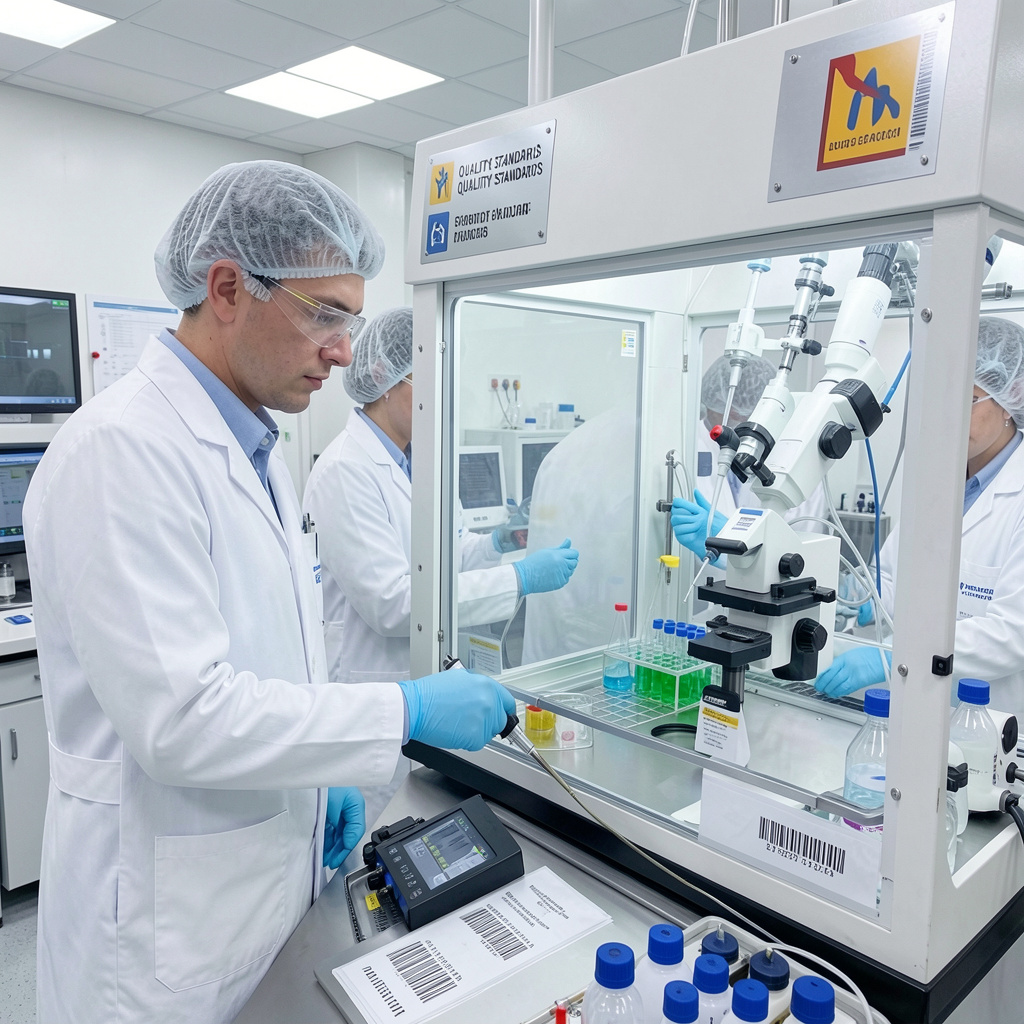 Ghalmaredhor research team in modern laboratory ensuring quality standards